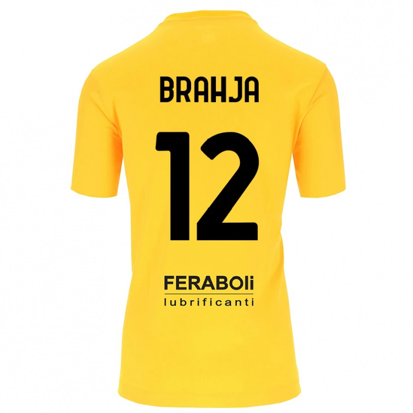 Danxen Męski Thomas Brahja #12 Żółty Czarny Koszulka Bramkarska 2025/26