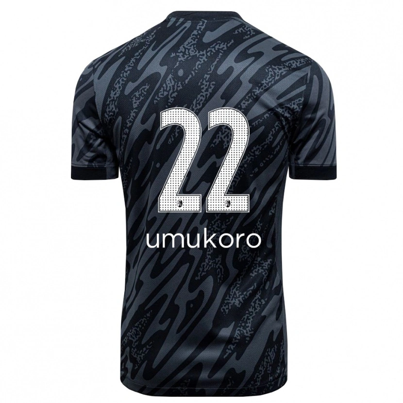 Danxen Męski Jayden Umukoro #22 Czarny Biały Koszulka Bramkarska 2025/26