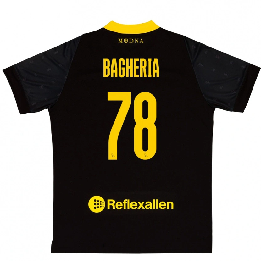 Danxen Męski Fabrizio Bagheria #78 Czarny I Żółty Koszulka Bramkarska 2025/26