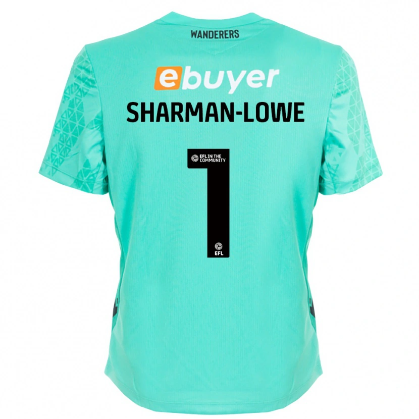 Danxen Kobiety Teddy Sharman-Lowe #1 Czarny Akwamaryn Koszulka Bramkarska 2025/26
