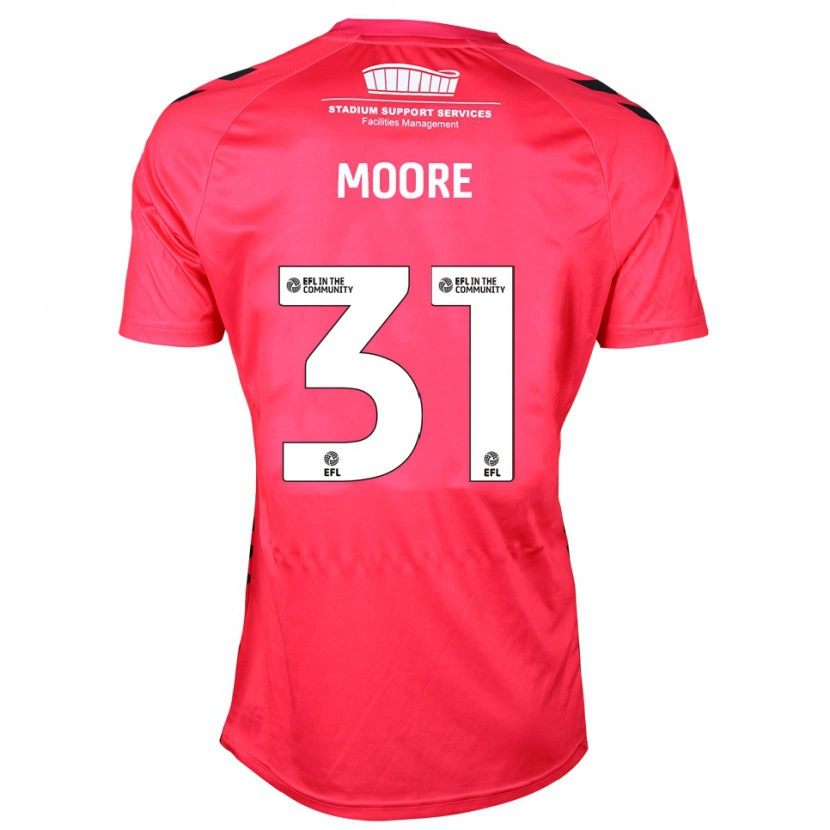 Danxen Kobiety Stuart Moore #31 Biało Czerwony Koszulka Bramkarska 2025/26