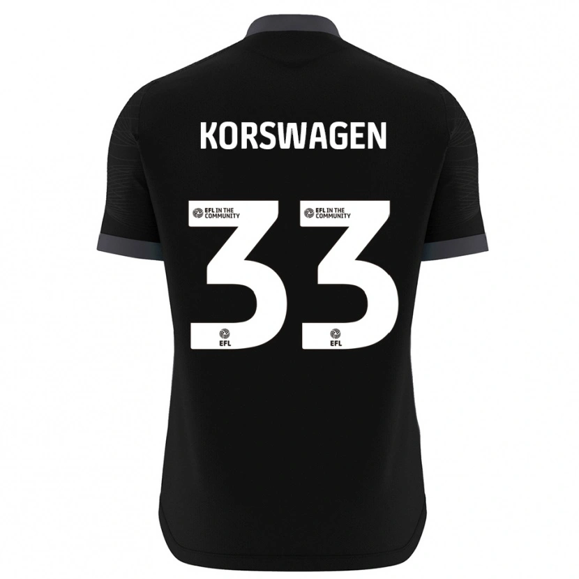 Danxen Kobiety Mattijis Korswagen #33 Czarny Biały Koszulka Bramkarska 2025/26