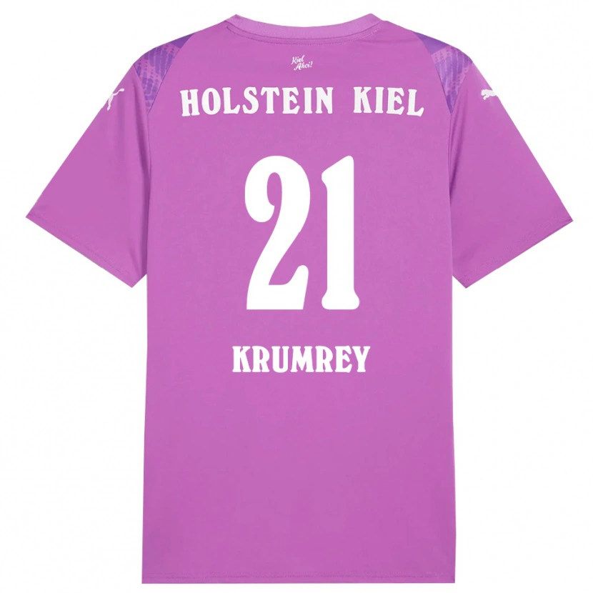 Danxen Kobiety Jonas Krumrey #21 Fioletowy Biały Koszulka Bramkarska 2025/26