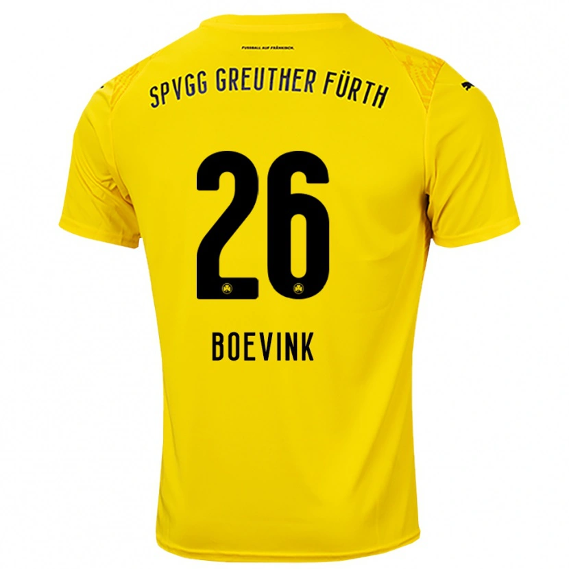 Danxen Kobiety Pelle Boevink #26 Żółty Czarny Koszulka Bramkarska 2025/26