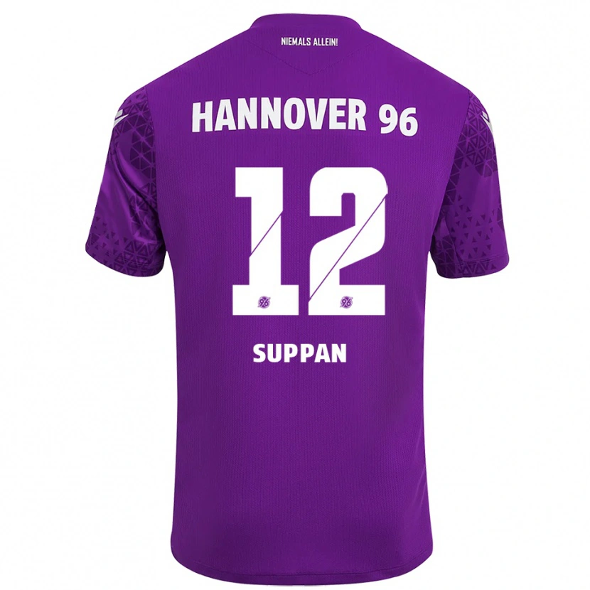 Danxen Kobiety Jannik Suppan #12 Fioletowy Biały Koszulka Bramkarska 2025/26