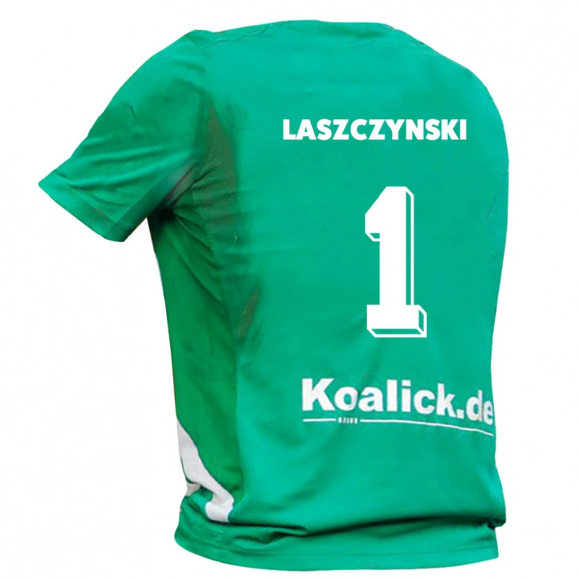 Danxen Kobiety Adam Laszczynski #1 Zielony Biały Koszulka Bramkarska 2025/26