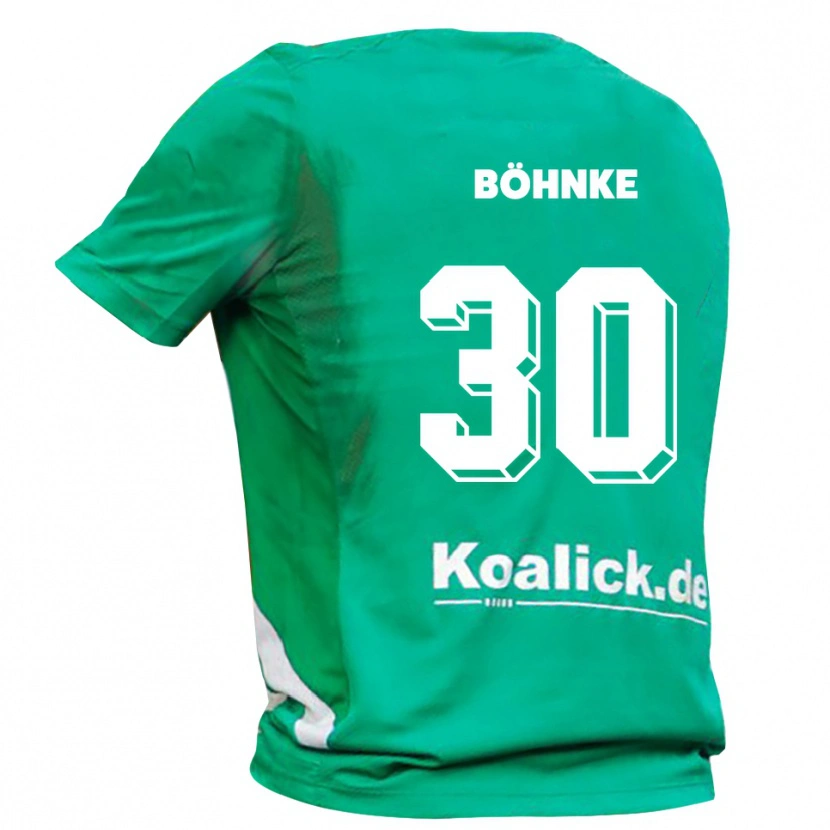 Danxen Kobiety Max Böhnke #30 Zielony Biały Koszulka Bramkarska 2025/26