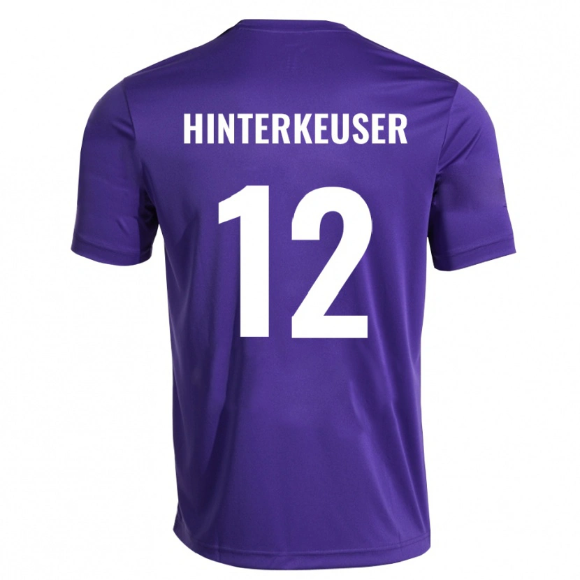 Danxen Kobiety Thomas Hinterkeuser #12 Fioletowy Biały Koszulka Bramkarska 2025/26