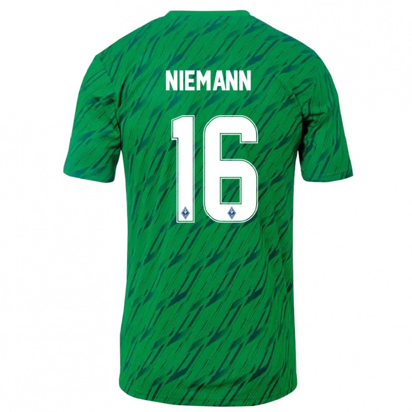 Danxen Kobiety Jan Niemann #16 Zielony Biały Koszulka Bramkarska 2025/26