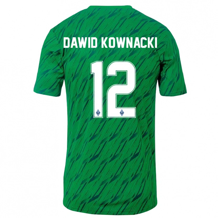 Danxen Kobiety Jakub Dawid Kownacki #12 Zielony Biały Koszulka Bramkarska 2025/26
