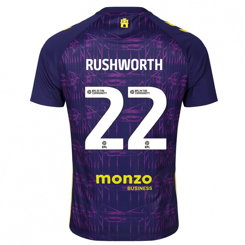 Danxen Kobiety Carl Rushworth #22 Fioletowo-Żółty Koszulka Bramkarska 2025/26