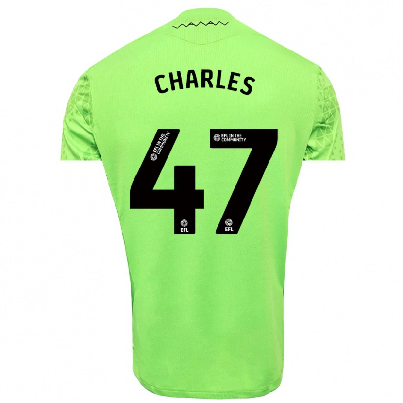 Danxen Kobiety Pierce Charles #47 Limonkowo-Czarny Koszulka Bramkarska 2025/26