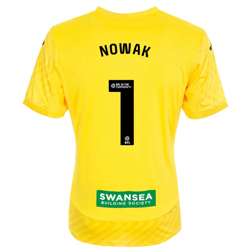 Danxen Kobiety Jakub Nowak #1 Żółty I Czarny Koszulka Bramkarska 2025/26