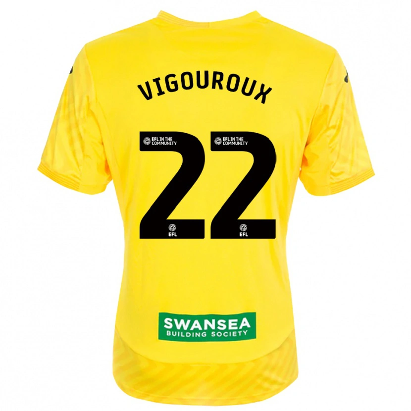 Danxen Kobiety Lawrence Vigouroux #22 Żółty I Czarny Koszulka Bramkarska 2025/26