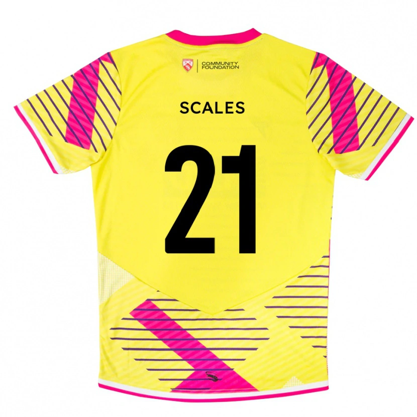 Danxen Kobiety Alfie Scales #21 Żółto-Różowy Koszulka Bramkarska 2025/26