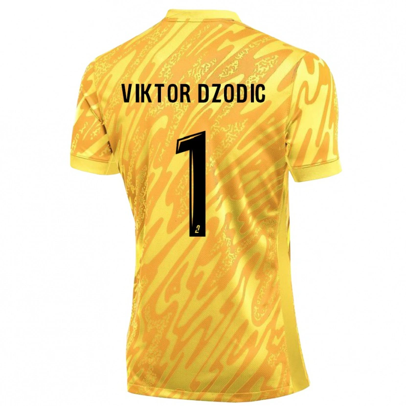 Danxen Kobiety Viktor Dzodic #1 Żółto-Pomarańczowy Koszulka Bramkarska 2025/26