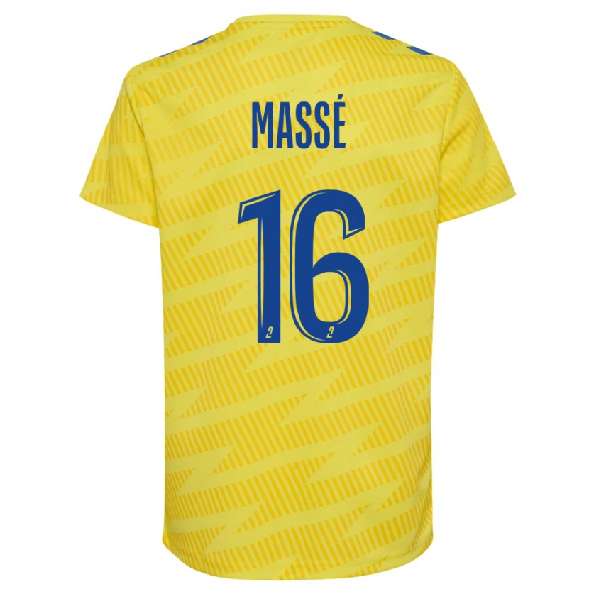 Danxen Kobiety Maël Massé #16 Niebiesko-Żółty Koszulka Bramkarska 2025/26