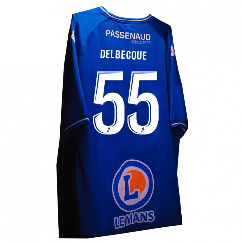 Danxen Kobiety Augustin Delbecque #55 Królewski Niebiesko-Biały Koszulka Bramkarska 2025/26