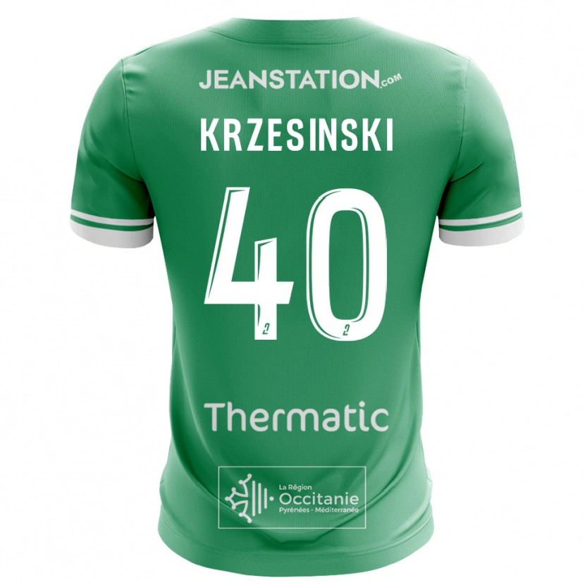 Danxen Kobiety Clément Krzesinski #40 Biało-Zielony Koszulka Bramkarska 2025/26