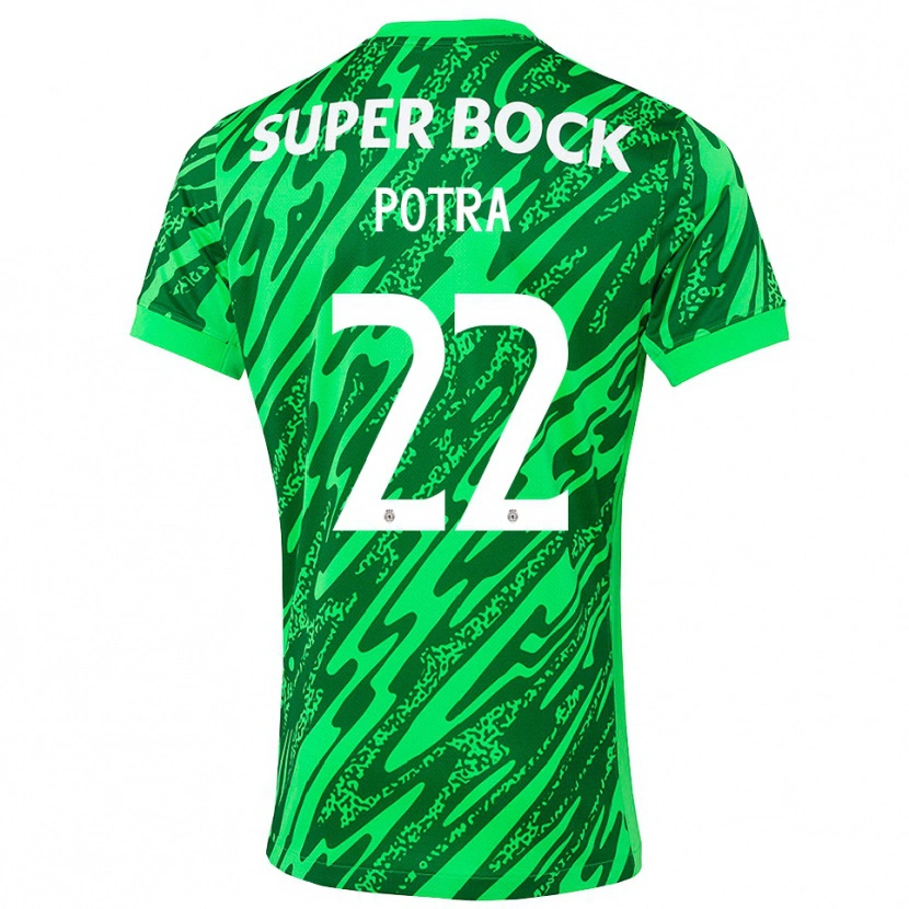 Danxen Kobiety Catarina Potra #22 Zielony Biały Koszulka Bramkarska 2025/26