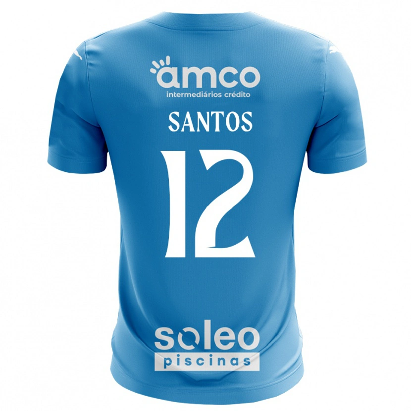 Danxen Kobiety Matheus Santos #12 Niebieski Biały Koszulka Bramkarska 2025/26