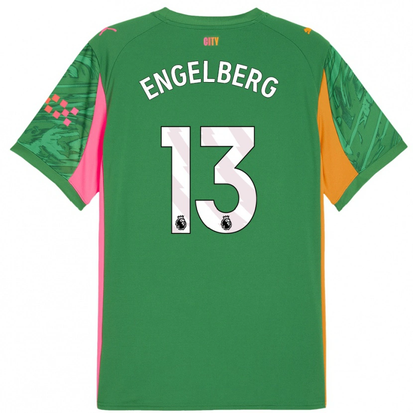 Danxen Kobiety Stavros Engelberg #13 Zielony Pomarańczowy Koszulka Bramkarska 2025/26