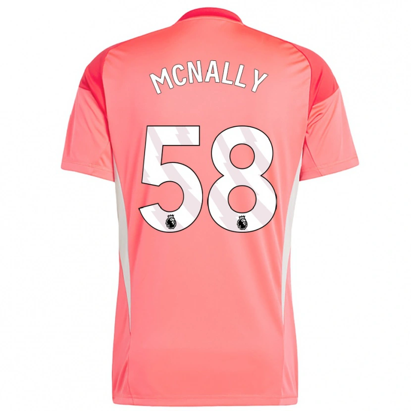 Danxen Kobiety Alfie McNally #58 Czerwony Biały Koszulka Bramkarska 2025/26