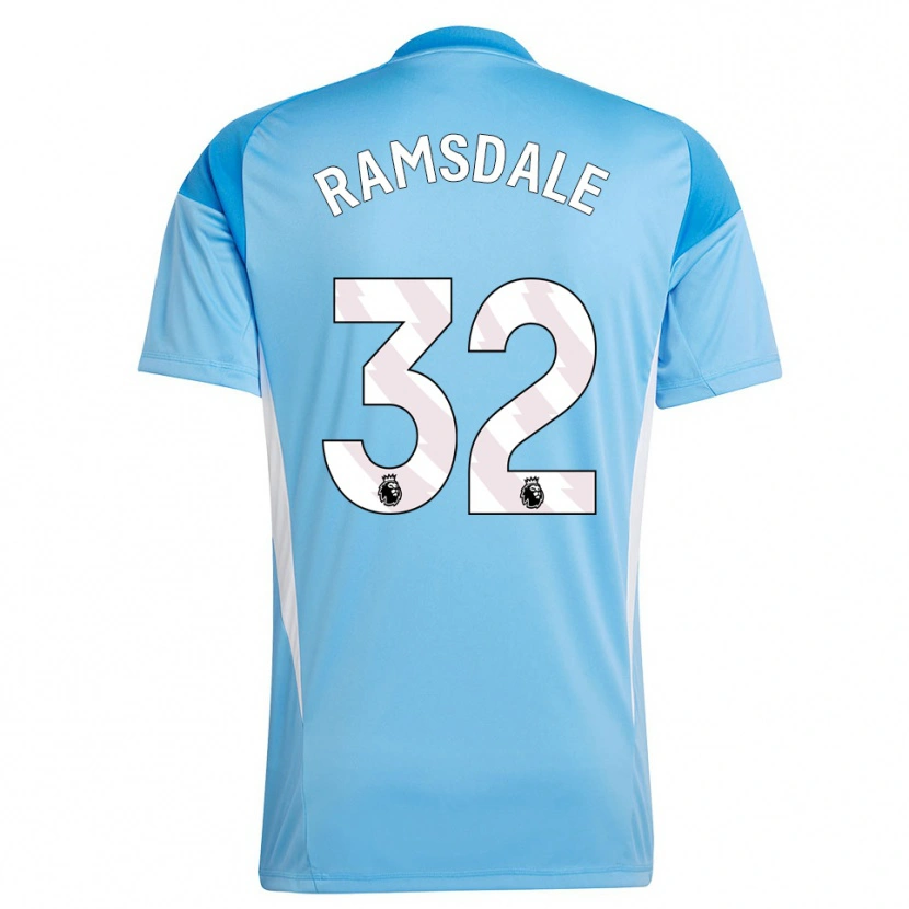 Danxen Kobiety Aaron Ramsdale #32 Niebieski Biały Koszulka Bramkarska 2025/26