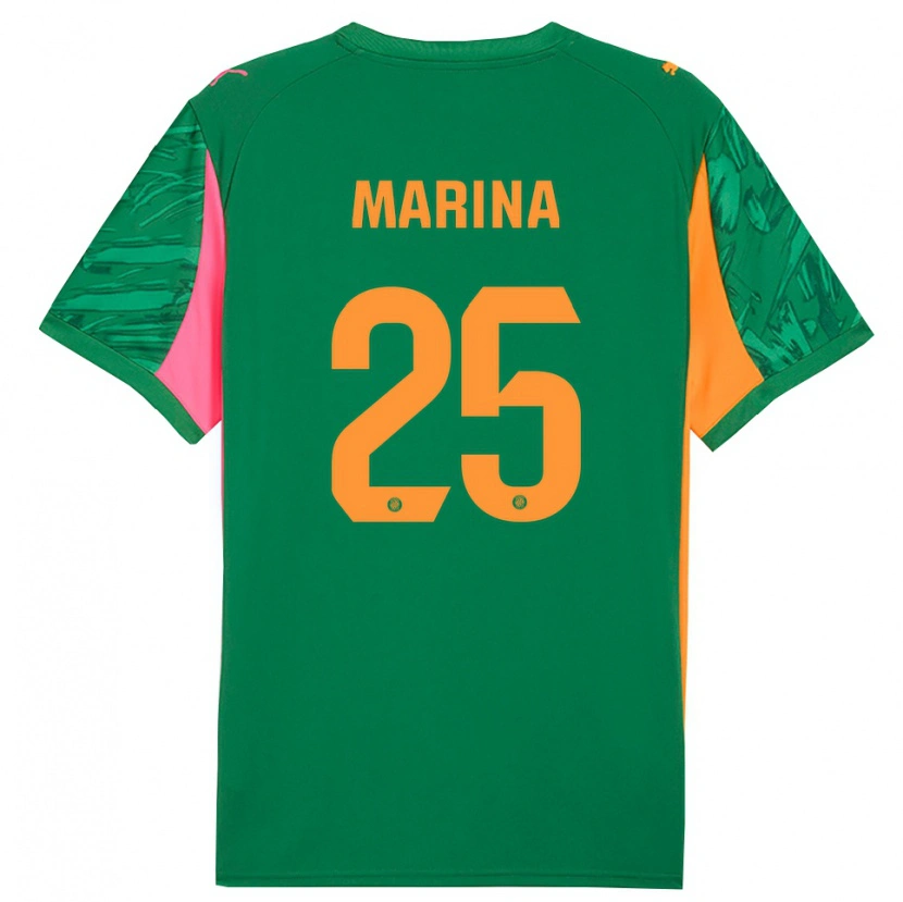 Danxen Kobiety Sergi Marina #25 Zielono Pomarańczowy Koszulka Bramkarska 2025/26