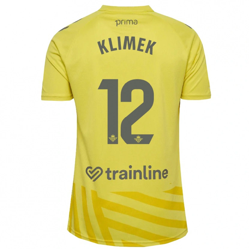 Danxen Kobiety Bruno Klimek #12 Żółto Szary Koszulka Bramkarska 2025/26
