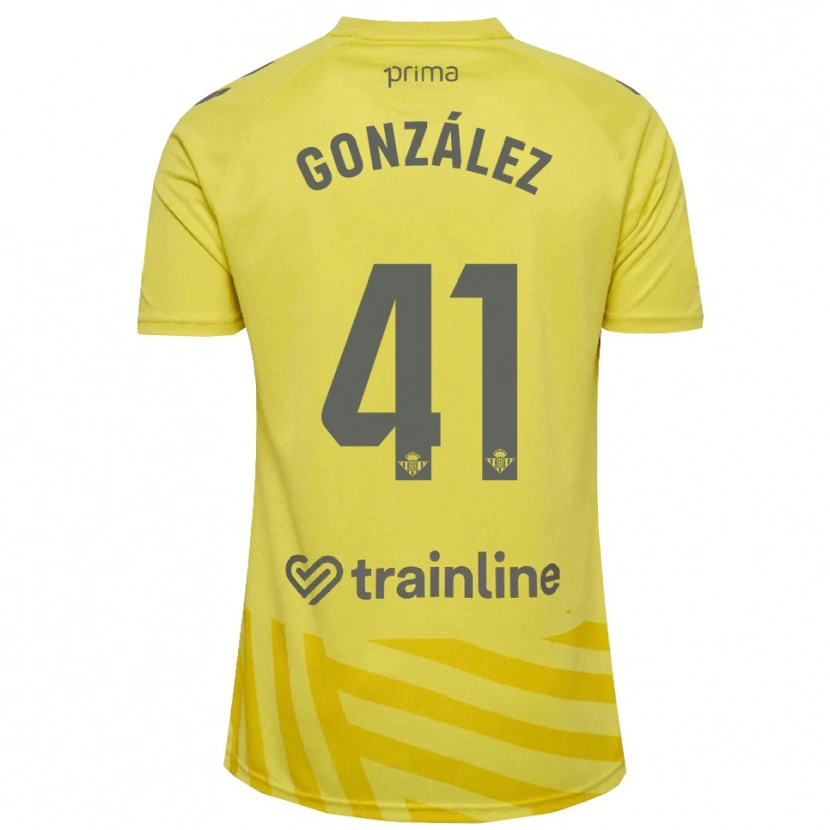 Danxen Kobiety Manu González #41 Żółto Szary Koszulka Bramkarska 2025/26