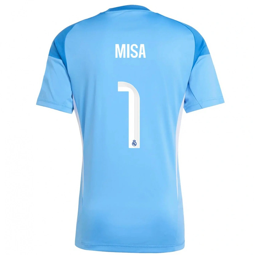 Danxen Kobiety Misa Rodríguez #1 Błękitny Biały Koszulka Bramkarska 2025/26