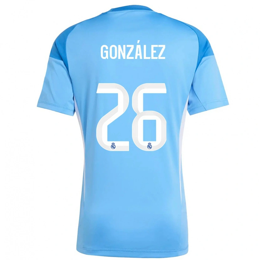 Danxen Kobiety Fran González #26 Błękitny Biały Koszulka Bramkarska 2025/26