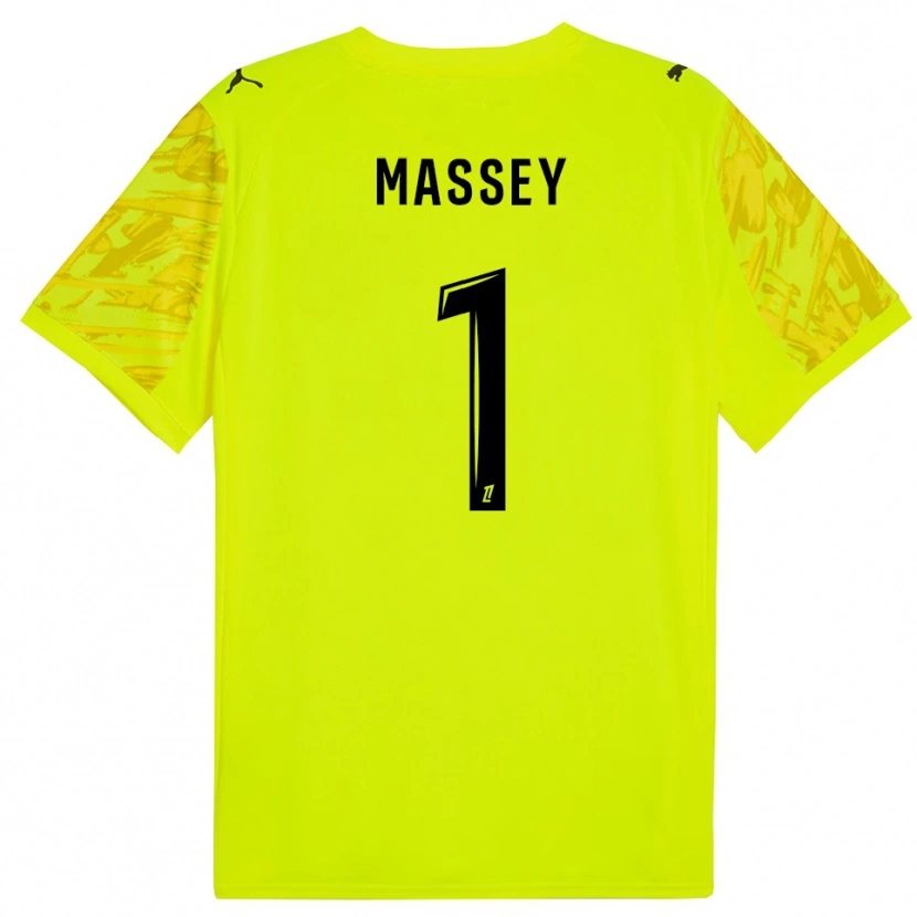 Danxen Kobiety Kayza Massey #1 Fluorescencyjnie Zielono Żółty Koszulka Bramkarska 2025/26
