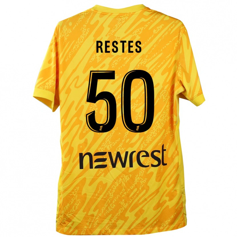 Danxen Kobiety Guillaume Restes #50 Żółto Czarny Koszulka Bramkarska 2025/26
