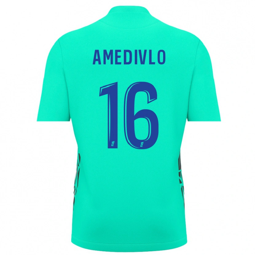 Danxen Kobiety Rayann Amedivlo #16 Niebieski Akwamarynowy Koszulka Bramkarska 2025/26