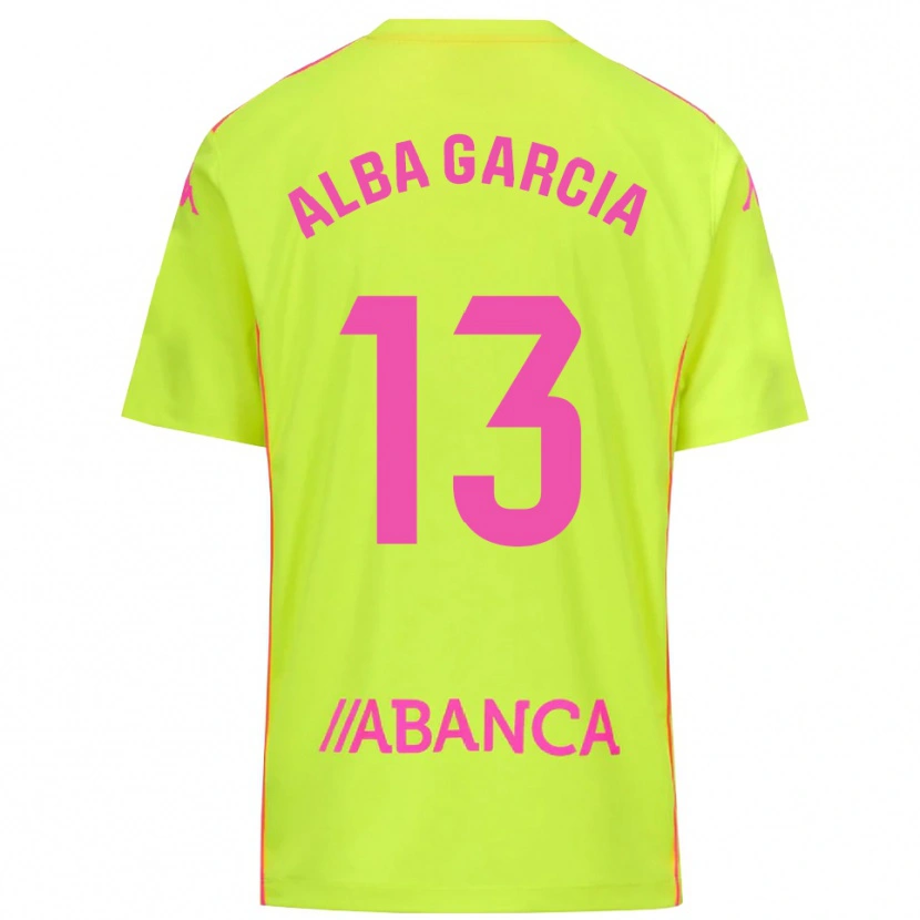 Danxen Kobiety Lucía Alba García #13 Żółto Zielony Koszulka Bramkarska 2025/26