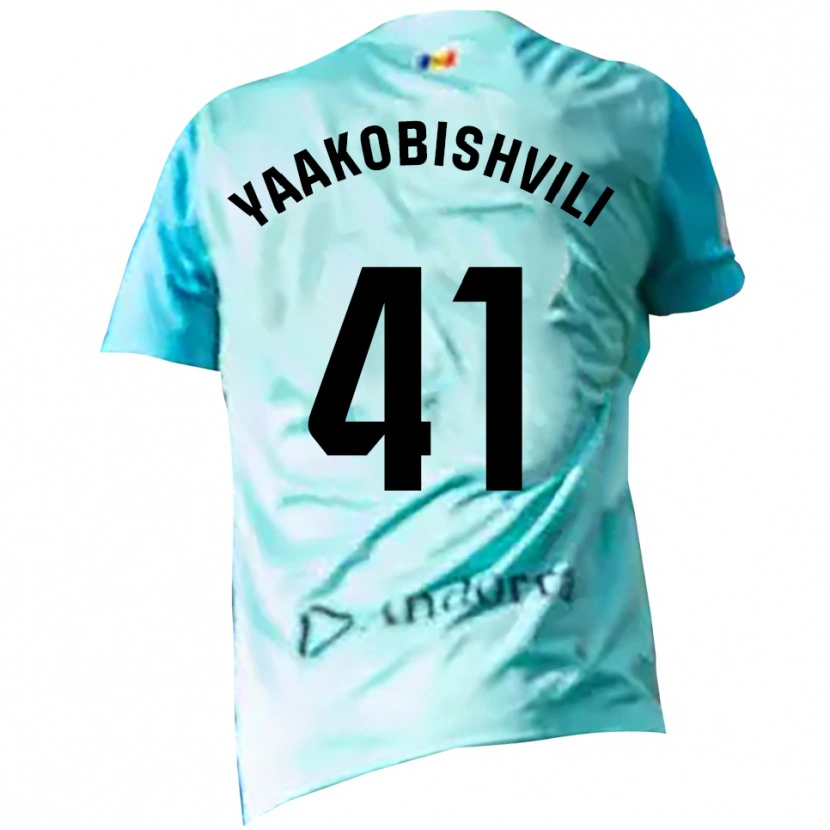 Danxen Kobiety Áron Yaakobishvili #41 Cyjanowo Czarny Koszulka Bramkarska 2025/26