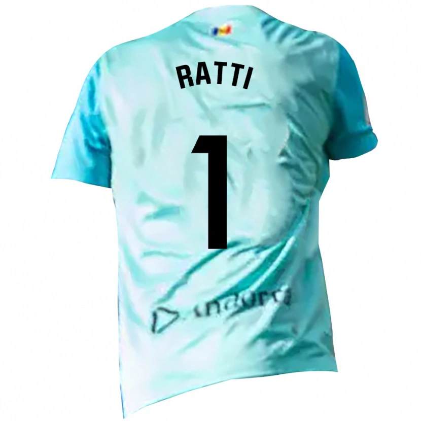 Danxen Kobiety Nico Ratti #1 Cyjanowo Czarny Koszulka Bramkarska 2025/26
