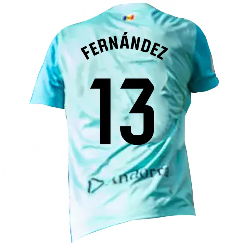Danxen Kobiety Ferran Fernández #13 Cyjanowo Czarny Koszulka Bramkarska 2025/26