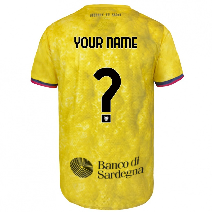 Danxen Kobiety Cagliari Calcio Żółty Czarny Koszulka Bramkarska 2025/26