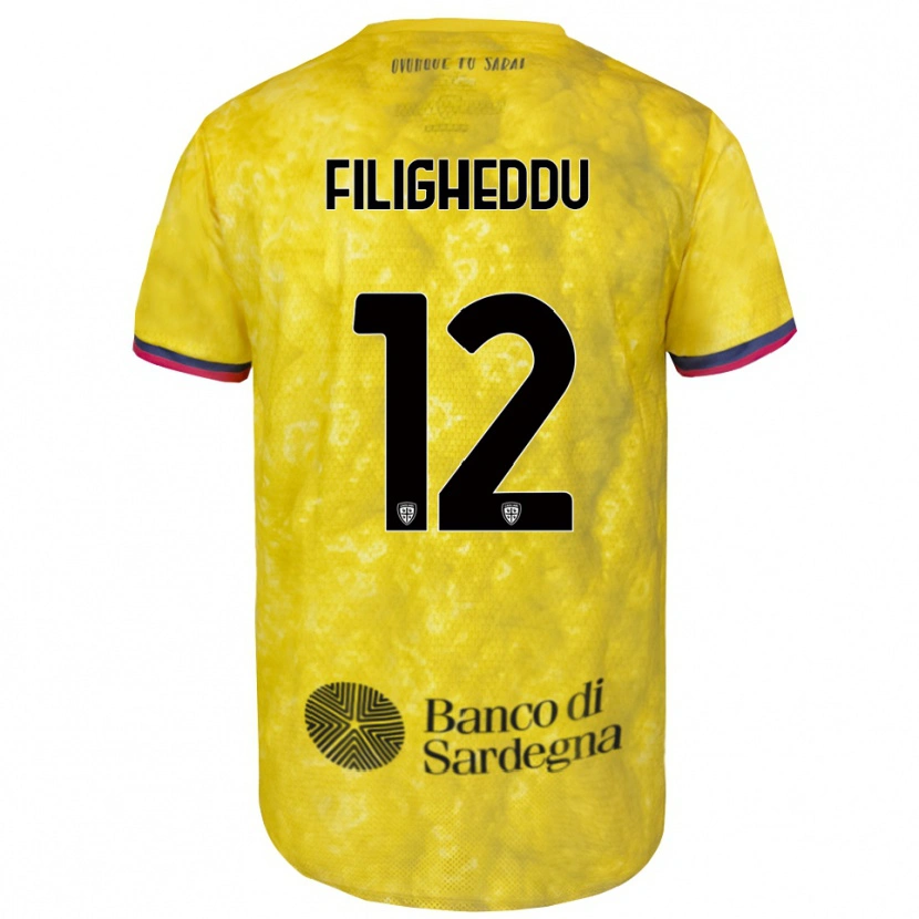 Danxen Kobiety Daniele Filigheddu #12 Żółty Czarny Koszulka Bramkarska 2025/26