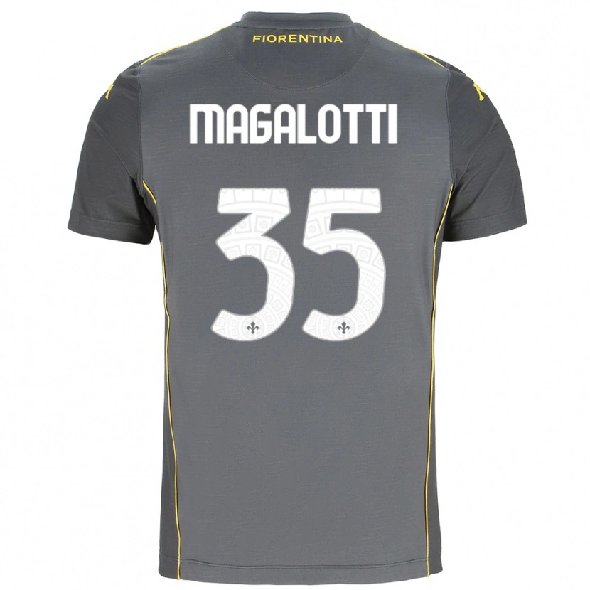 Danxen Kobiety Mattia Magalotti #35 Ciemnoszary Żółty Koszulka Bramkarska 2025/26