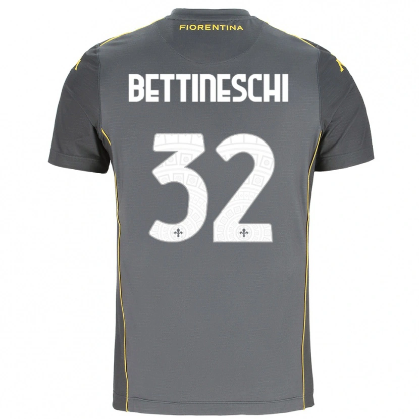 Danxen Kobiety Giorgia Bettineschi #32 Ciemnoszary Żółty Koszulka Bramkarska 2025/26