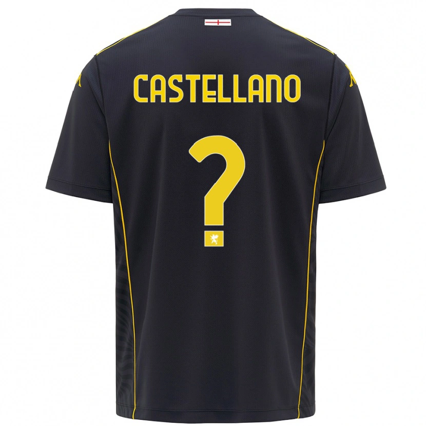 Danxen Kobiety Cristiano Castellano #0 Czarny Żółty Koszulka Bramkarska 2025/26