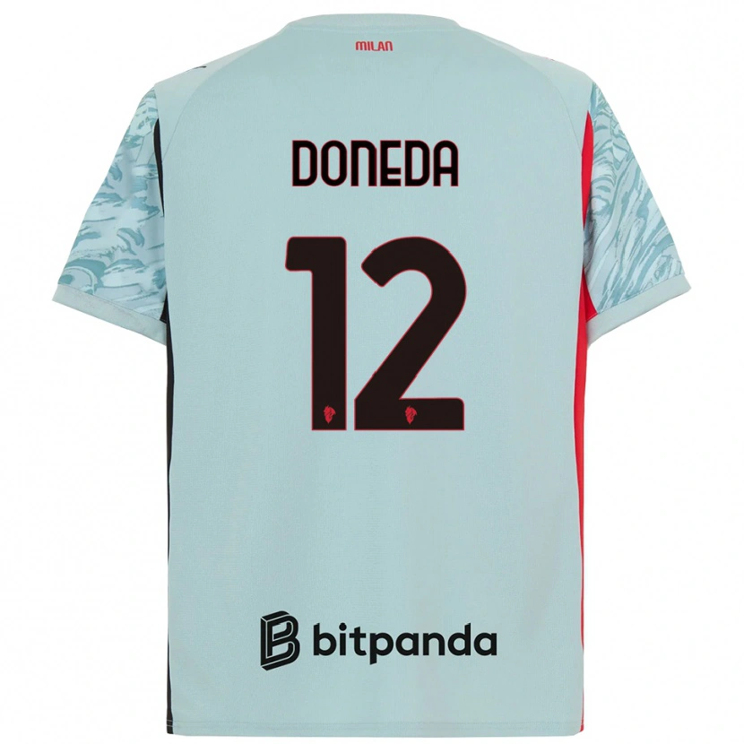 Danxen Kobiety Paolo Doneda #12 Jasnoniebieski Czerwony Koszulka Bramkarska 2025/26