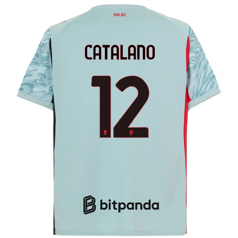 Danxen Kobiety Alessio Catalano #12 Jasnoniebieski Czerwony Koszulka Bramkarska 2025/26