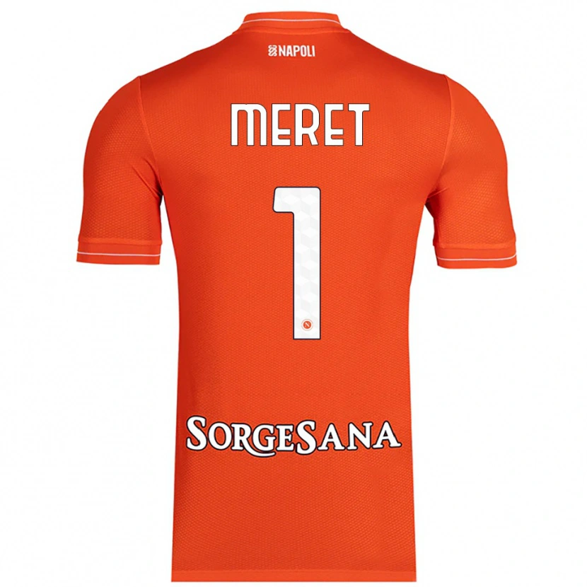 Danxen Kobiety Alex Meret #1 Pomarańczowy Czerwony Biały Koszulka Bramkarska 2025/26