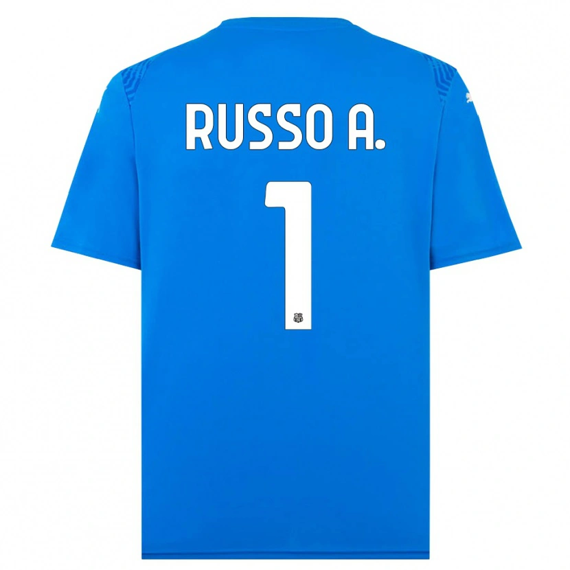 Danxen Kobiety Alessandro Russo #1 Niebieski Biały Koszulka Bramkarska 2025/26