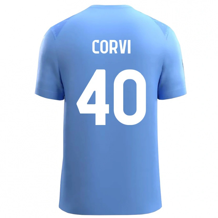 Danxen Kobiety Edoardo Corvi #40 Błękitny Biały Koszulka Bramkarska 2025/26
